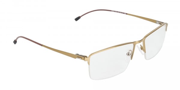 1.25 Gold Bifocal Designer Semi Rimmed Reading Glasses Pewter or Gold Spring Hinges 251 