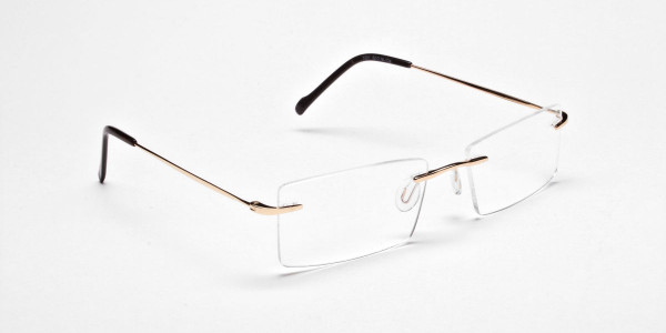 Rimless Glasses in Gold for Men & Women - 1