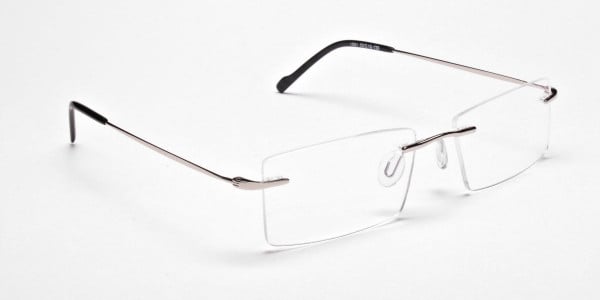 Rimless Glasses in Silver for Men & Women - 1