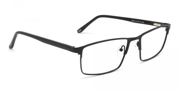 Black Square Frame Glasses-1