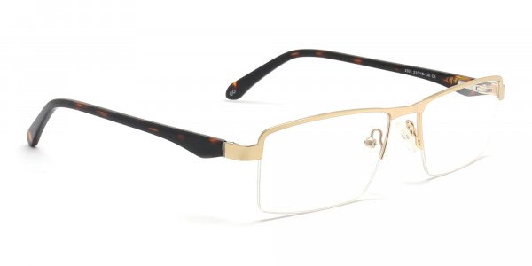 modern reading glasses in gold & tortoiseshell frame-1