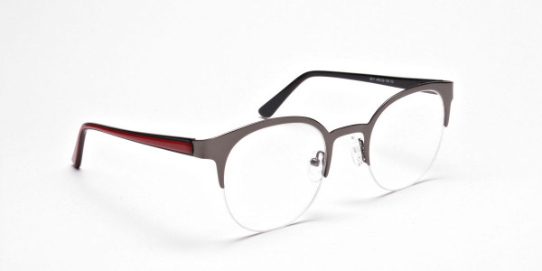 Browline Eyeglasses in Gunmetal, Eyeglasses - 1