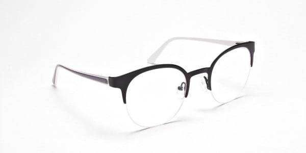 Browline Eyeglasses in Matte Black, Eyeglasses - 1