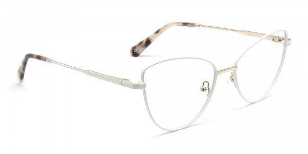 White Cat Eye Glasses-1
