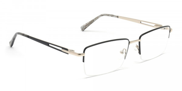 Square Black Frame Glasses Womens-1