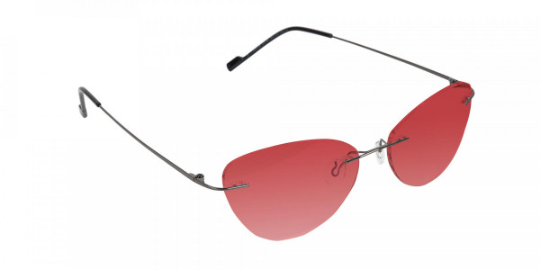 red retro cat eye sunglasses-1
