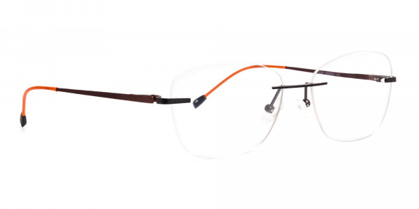 brown cateye rimless wayfarer glasses frames-1