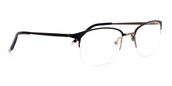 oval and rectangular black full rim glasses frames-1