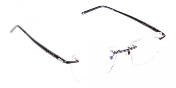 Latest Black Rimless Rectangular Glasses UK -1