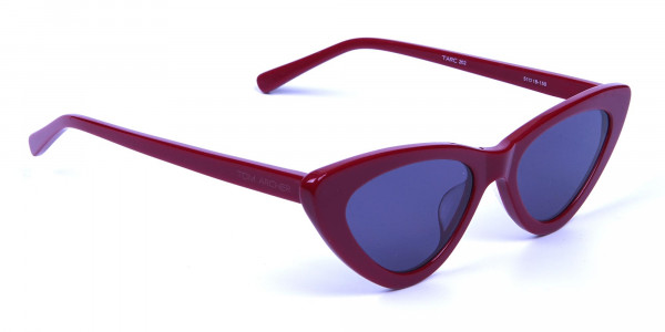 Small Frame Red Cat-Eye Sunglasses 