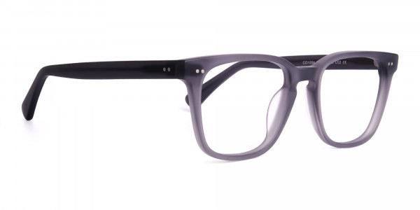 matte grey full rim wayfarer glasses frames-1