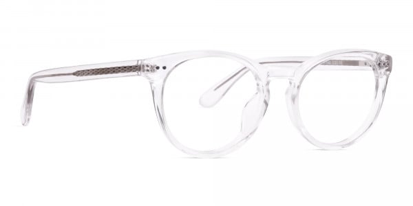 crystal clear or transparent round full rim glasses frames-1