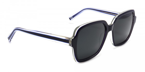 Blue Square Frame Sunglasses-1