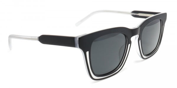 black and white frame sunglasses-1