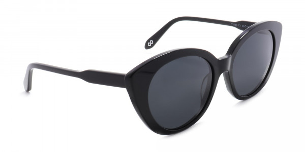 black oversized cat eye sunglasses-1