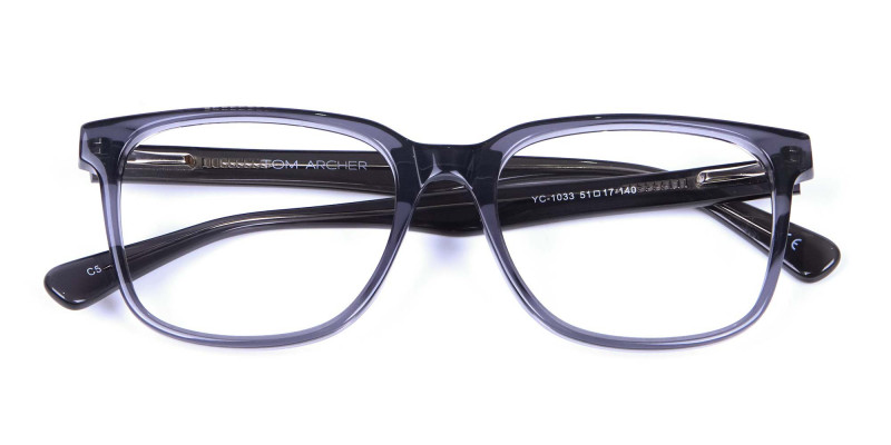 Transparent Grey Glasses