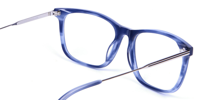 Blue Glasses in Marble Shade