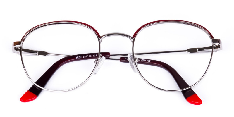 Round Wire Frame Glasses-1
