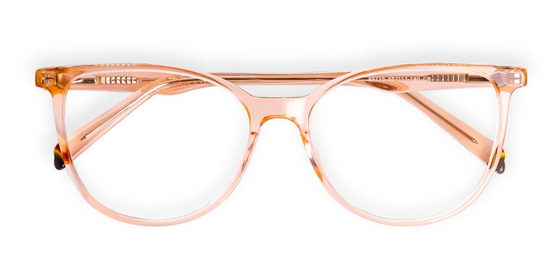 Orange-Colour-Crystal-Clear-or-Transparent-Cat-eye-Glasses-Frames-1