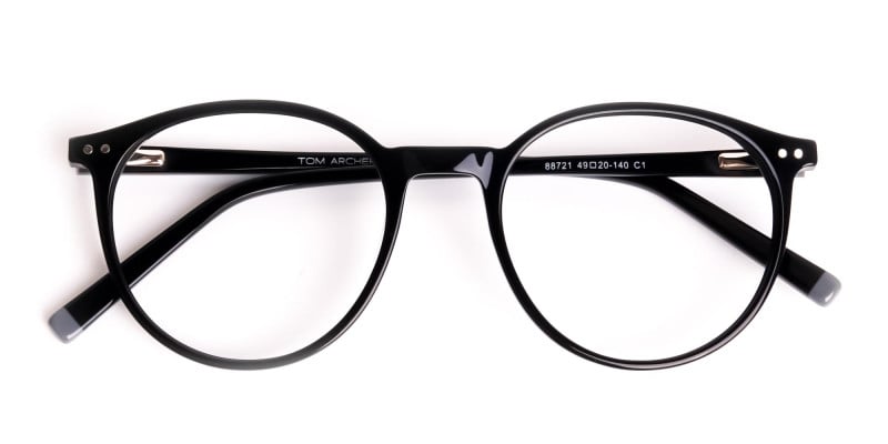 designer and trendy black round glasses frames-1