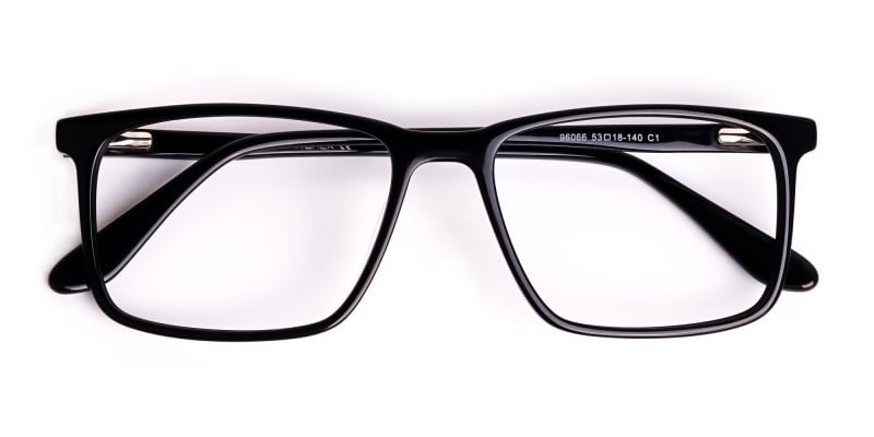 designer black full rim rectangular glasses frames-1