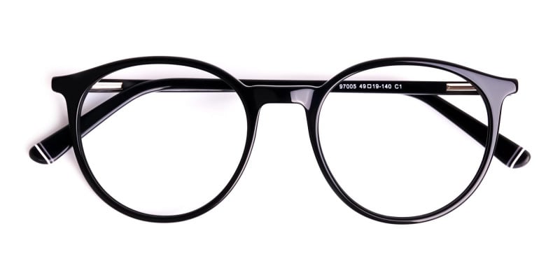 black round full rim glasses frames-1