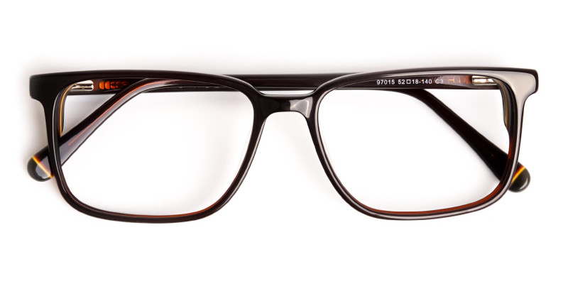 brown thick design rectangular glasses frames-1