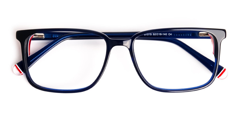 blue thick design rectangular glasses frames-1