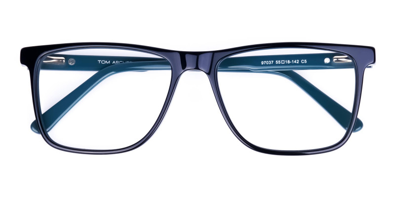 Black Designer Rectangular Glasses Frames-1