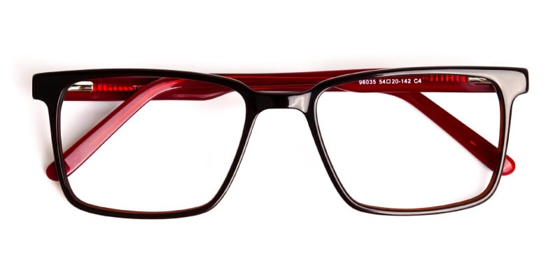 dark brown Rectangular full rim Glasses frames-1