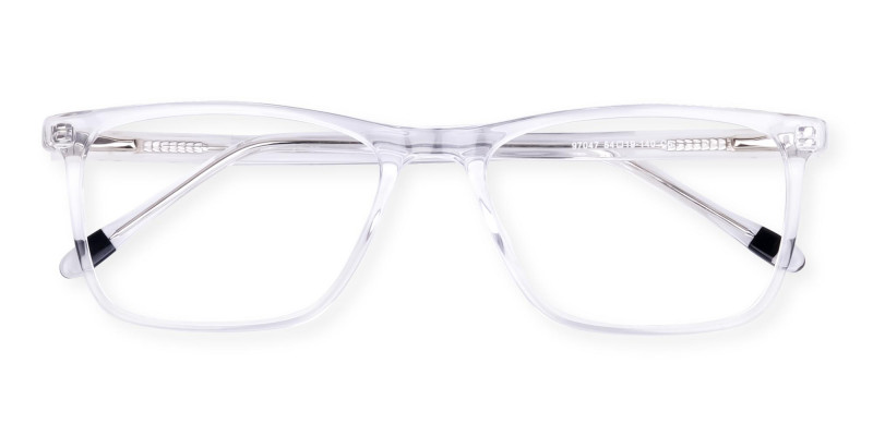 Crystal Clear Rectangular Full Rim Glasses-1