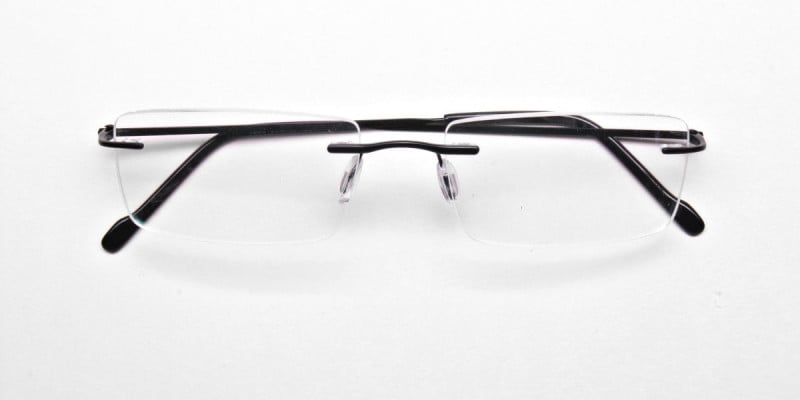 Rimless Glasses in Black for Men & Women - 1