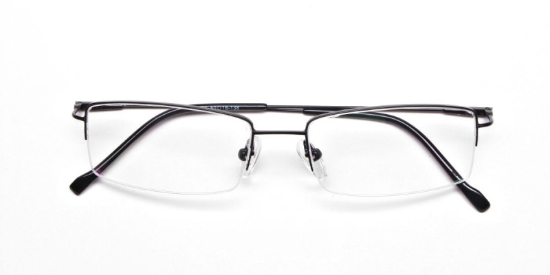Sleek - Black Rectangular Glasses -1