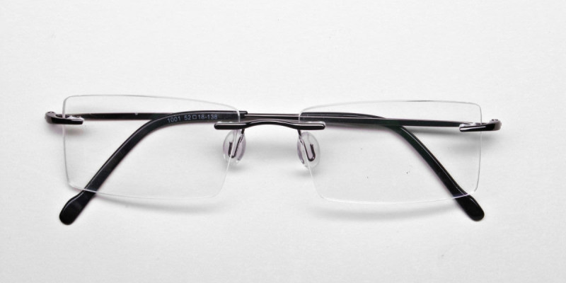 Gunmetal Rimless Eyeglasses Framesl for Men & Women -1 