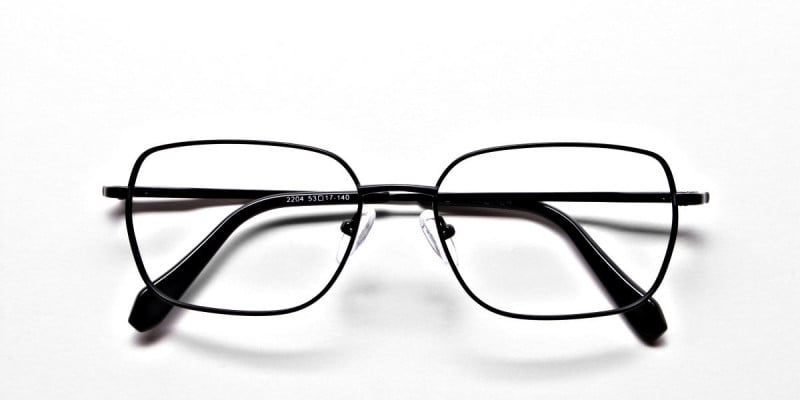 Rectangular Eyeglasses in Black, Eyeglasses - 1