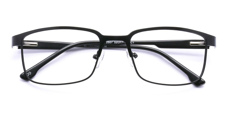 black small rectangle glasses-1
