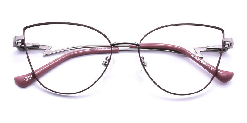 Vintage Metal Cat Eye Glasses-1