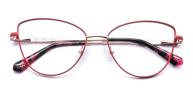 red cat eye glasses-1