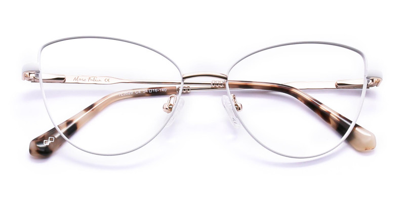 White Cat Eye Glasses-1