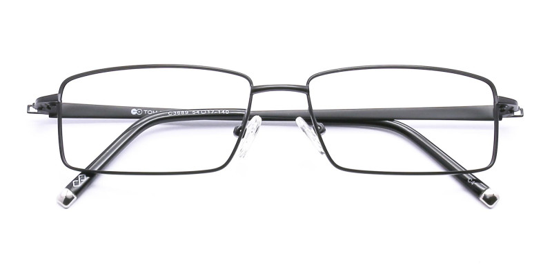 black rectangular reading glasses-1
