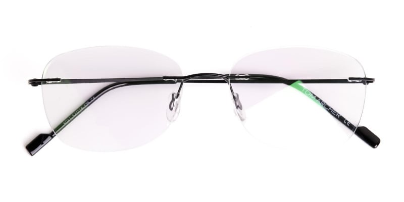 black wayfarer rimless wayfarer glasses frames-1