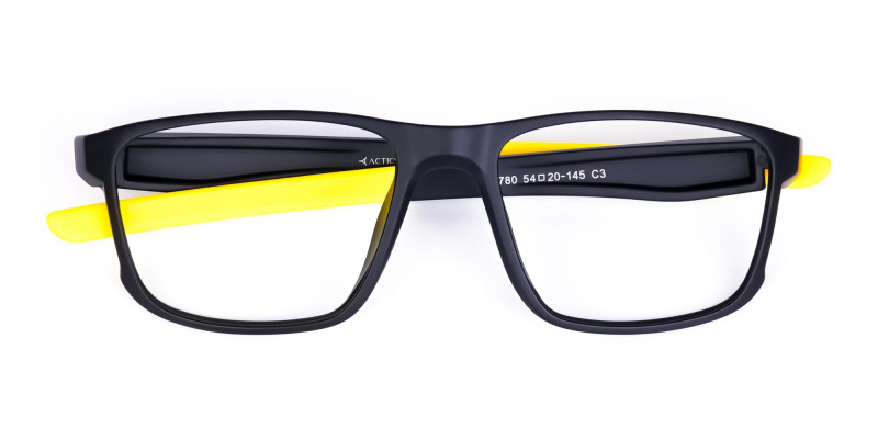 Black and Yellow Frame Cycling Goggles-1