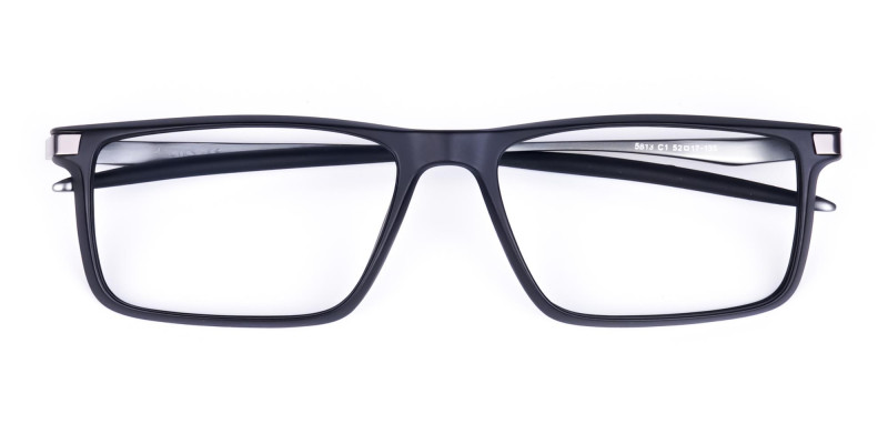 Black full-rimmed prescription sports glasses-1