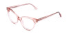 Crystal and Nude Cat Eye Glasses