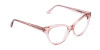 Crystal and Nude Cat Eye Glasses