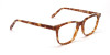 Caramel Tortoise Rectangular Glasses Unisex