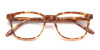Caramel Tortoise Rectangular Glasses Unisex