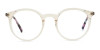 Crystal Amber Yellow Glasses Frames with Pink & Blue Tortoise Temple  