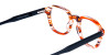 Crystal and Orange Geometric Glasses