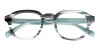 Crystal and Blue Stripe Geometric Glasses